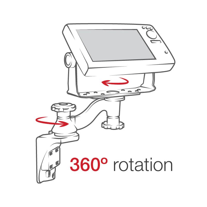 RAM Swing Arm with Rectangle Base & Vertical Mount (RAM-109VU)
