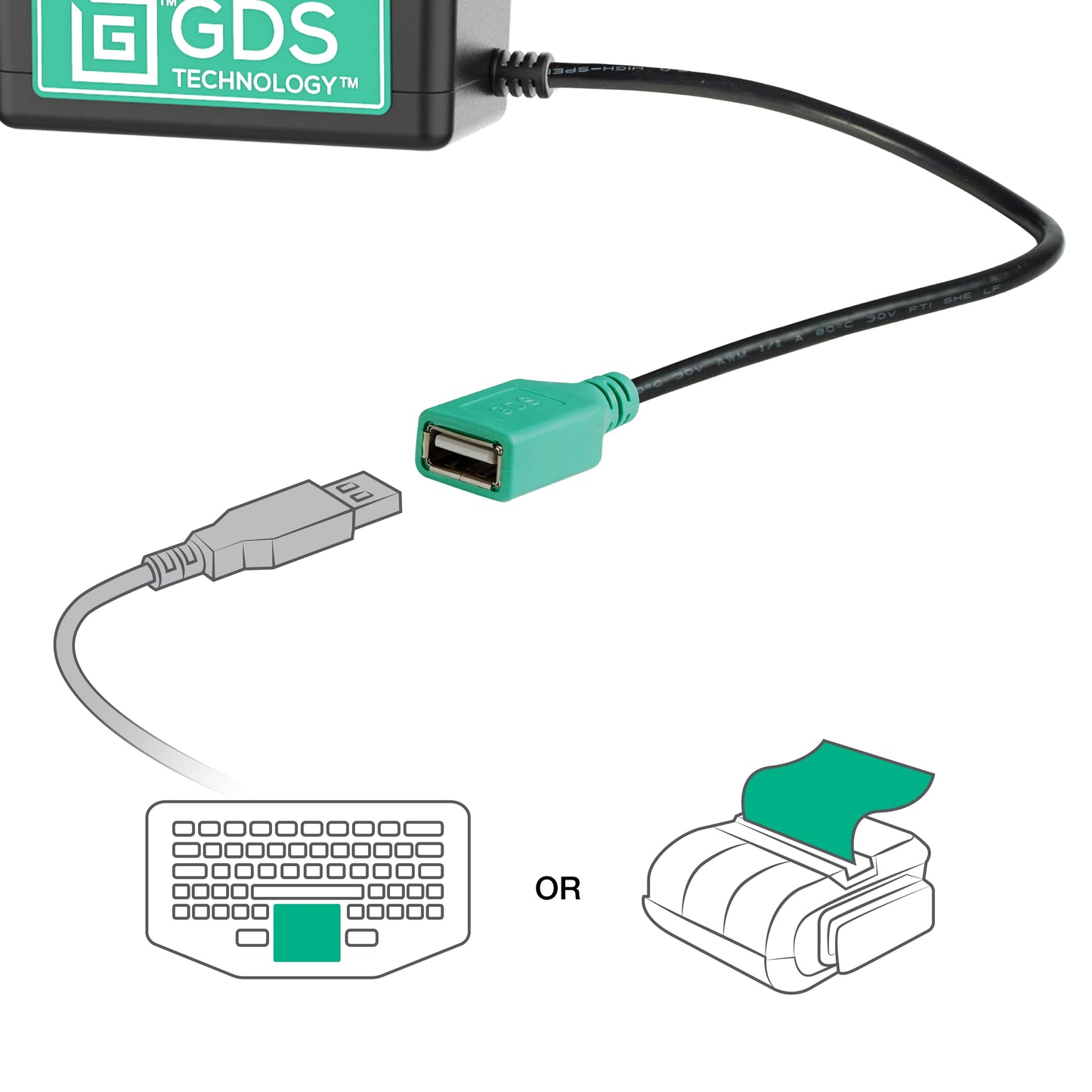 GDS® Tough-Dock™ + Single USB-A for Samsung Tab A9+ (RAM-GDS-DOCK-SAM88CDU)