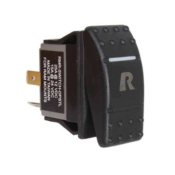 RAM DPST Rocker Switch with Light (RAM-SWITCH-DPSTL) - Mounts NZ - RAM Mounts New Zealand