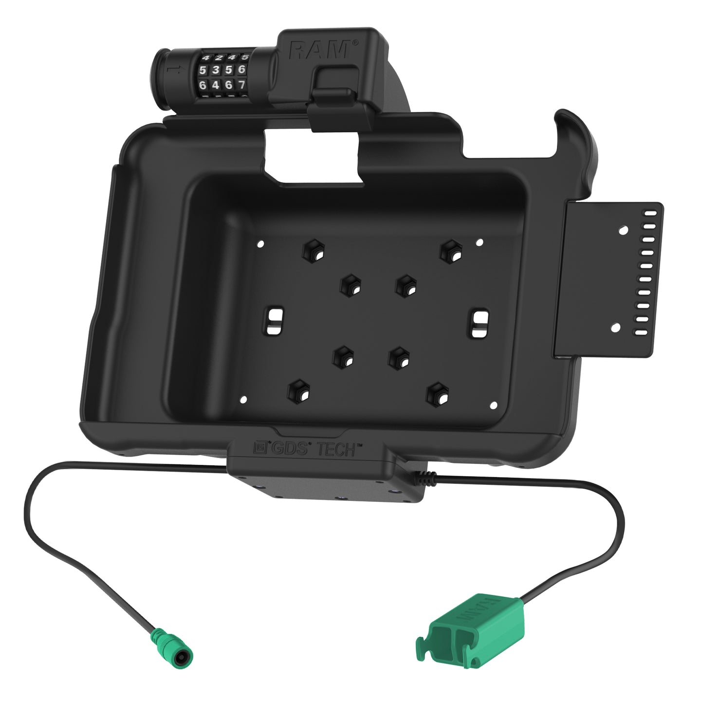 GDS® Combo Locking Power + Dual USB Dock for Zebra ET5x 8.3" & 8.4" (RAM-HOL-ZE10PD2CLU)