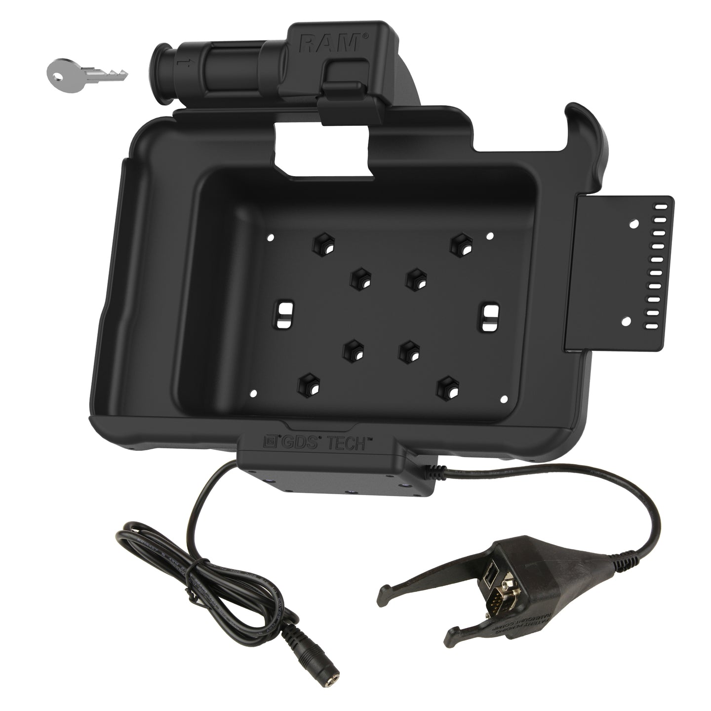 GDS® Key Locking Power + Data & DB9 Dock for Zebra ET5x 8.3" & 8.4" (RAM-HOL-ZE10PDKL-DB9U)