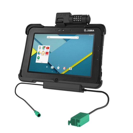 GDS® Combo Locking Power + Dual USB Dock for Zebra XSLATE L10 (RAM-HOL-ZE15PD2CLU)