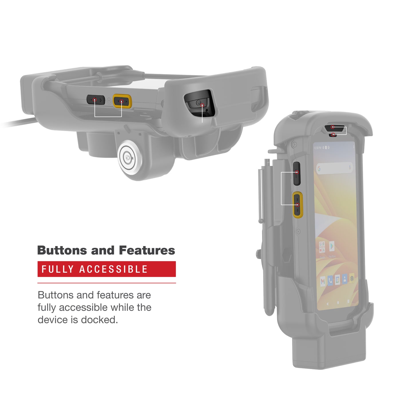 RAM® Key-Locking Form-Fit Powered Dock for Zebra TC73 & TC78 (RAM-HOL-ZE17L-1U)