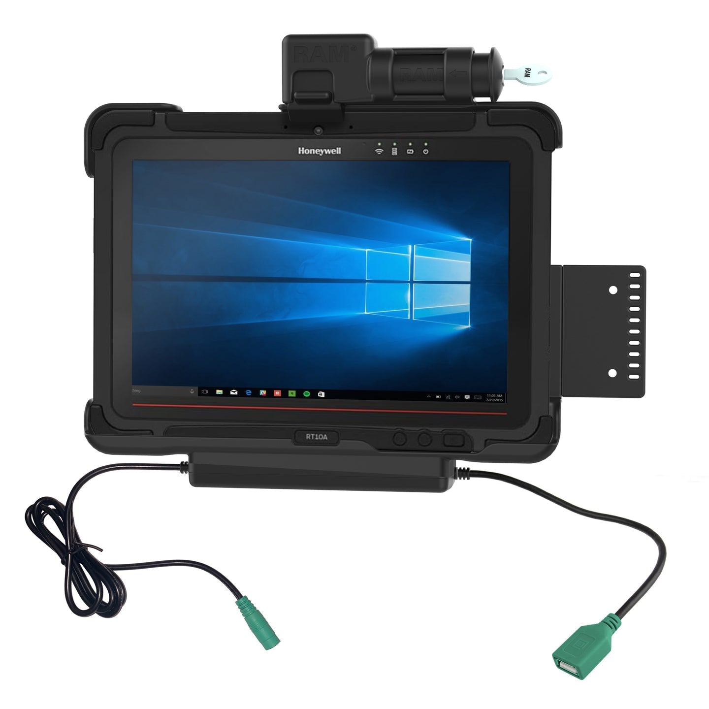 RAM® Key Locking Power + Data Dock for Honeywell RT10 Tablet (RAM-HOL-HON9PDKLU)