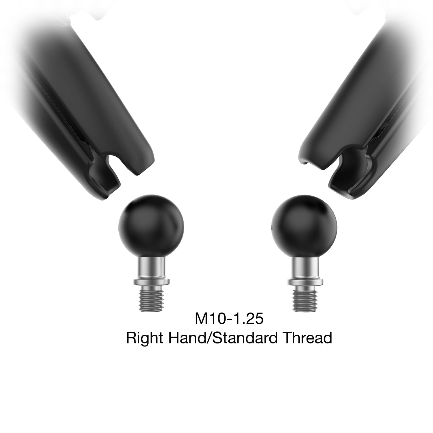 RAM® Tough-Mirror™ Kit with M10-1.25 Bases - Long Arm (RAM-B-349-C-465RL)