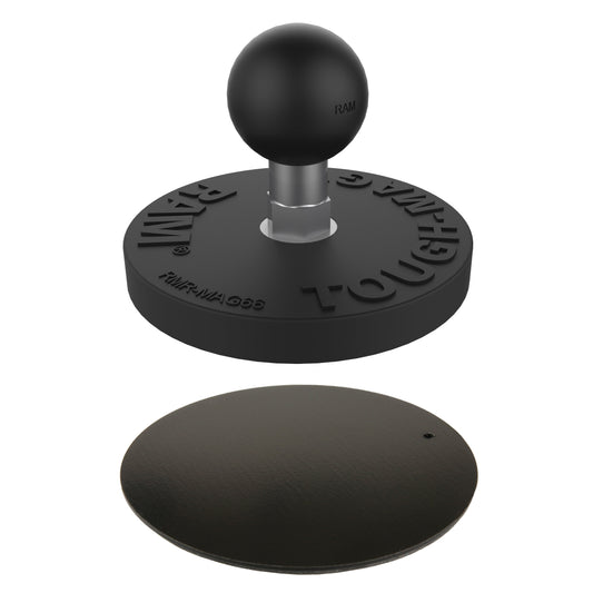 RAM® Tough-Mag™ 66MM Diameter Magnetic Ball Base with Steel Plate (RAM-B-MAG66PU)