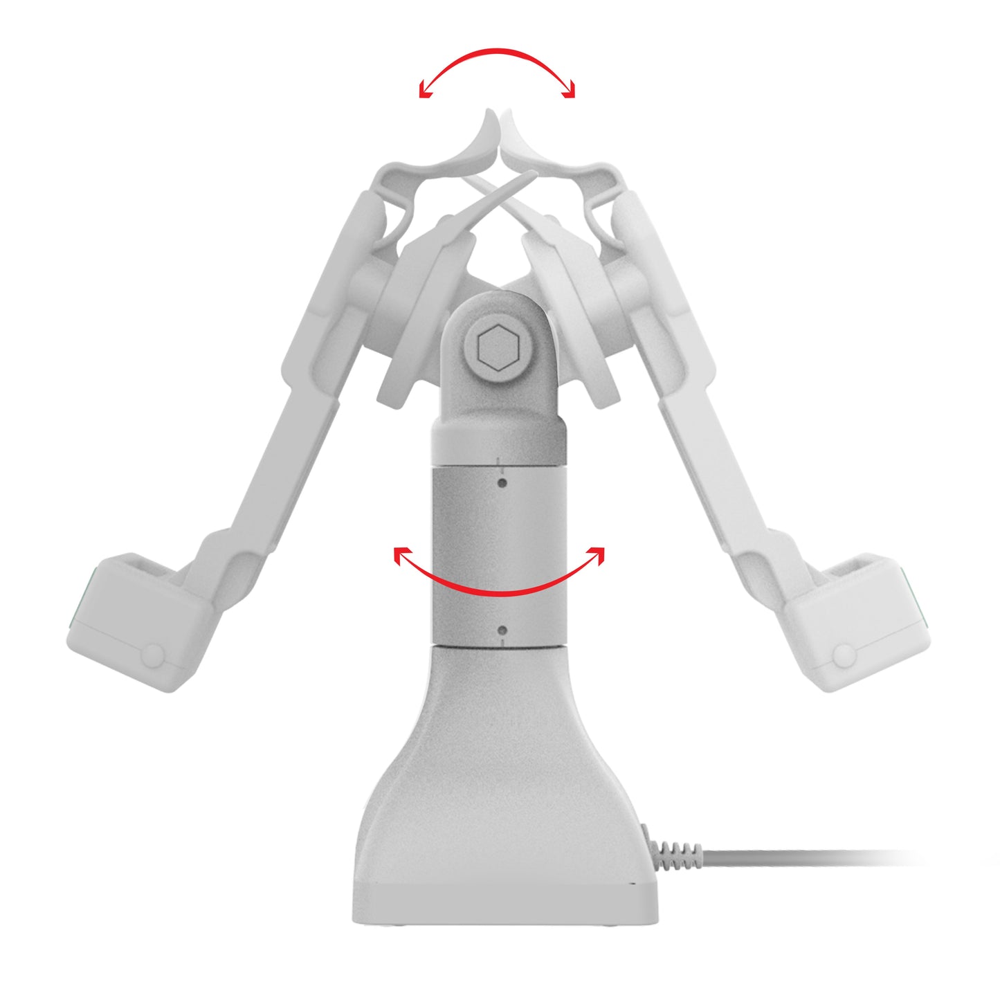 GDS® Uni-Conn™ 7" Pedestal Dock with PoE - Gray (RAM-GDS-DOCK-D11-7-U1E-GRY)