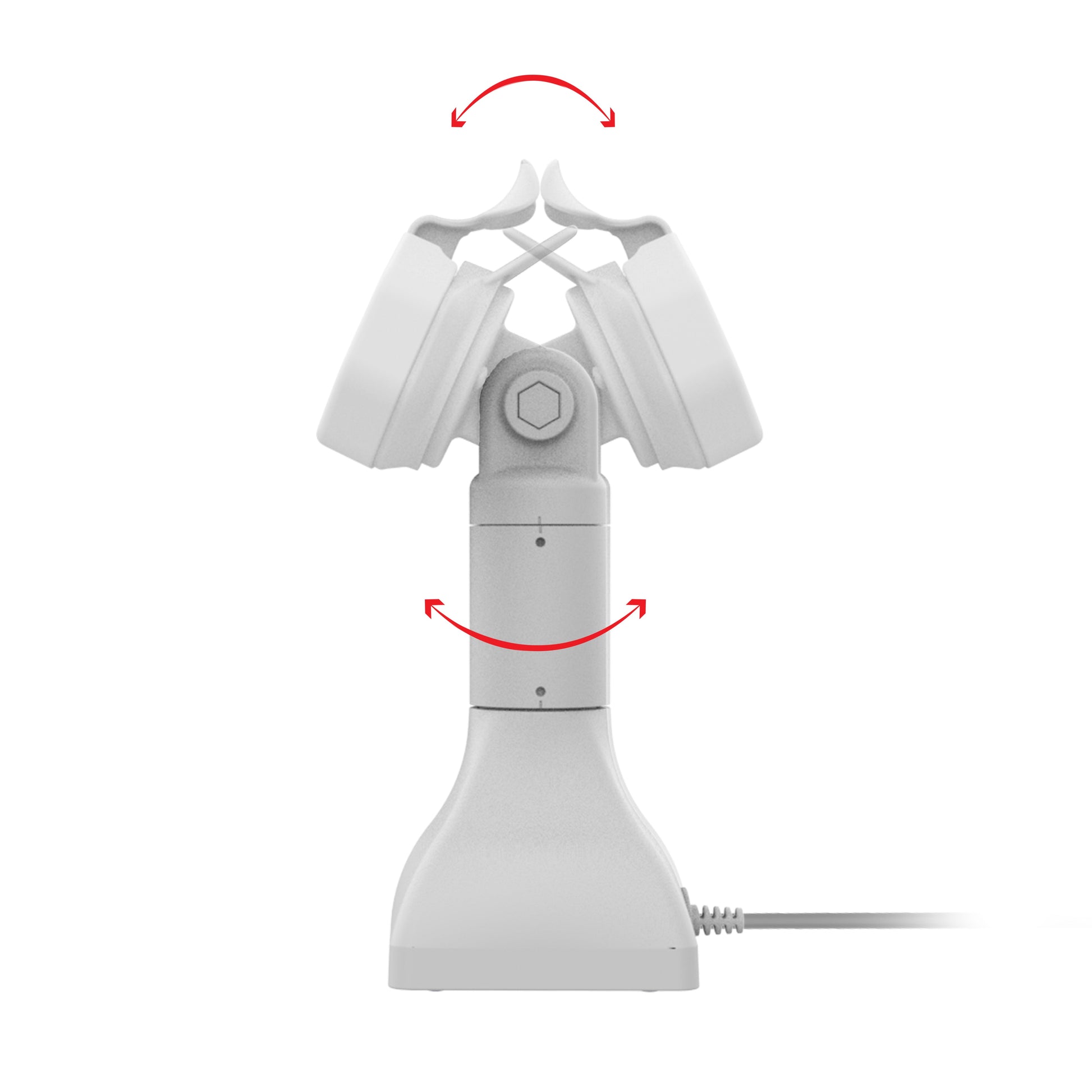 GDS® Uni-Conn™ Powered 7" Pedestal Dock with PoE - Gray (RAM-GDS-DOCK-D11-7-U3E-GRY)