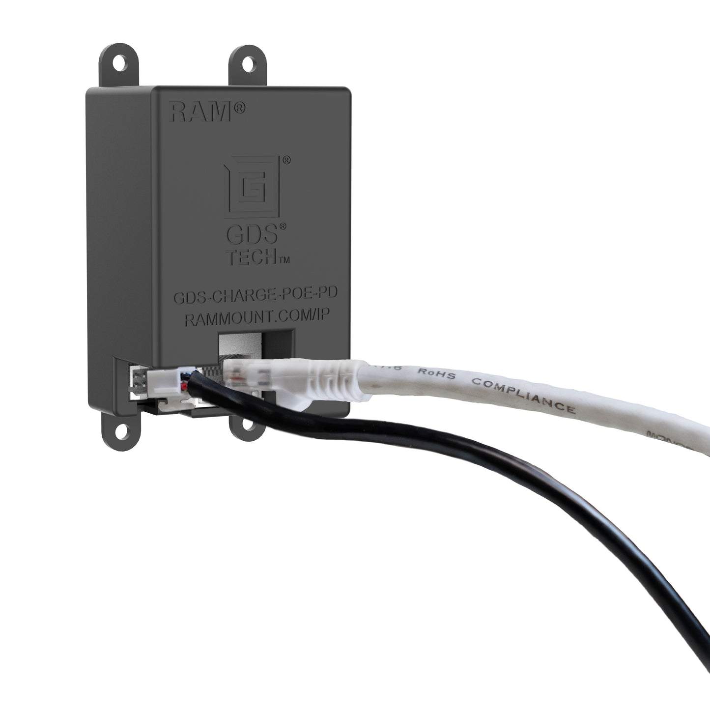 GDS® Uni-Conn™ Powered 7" Pedestal Dock with PoE - Gray (RAM-GDS-DOCK-D11-7-U3E-GRY)