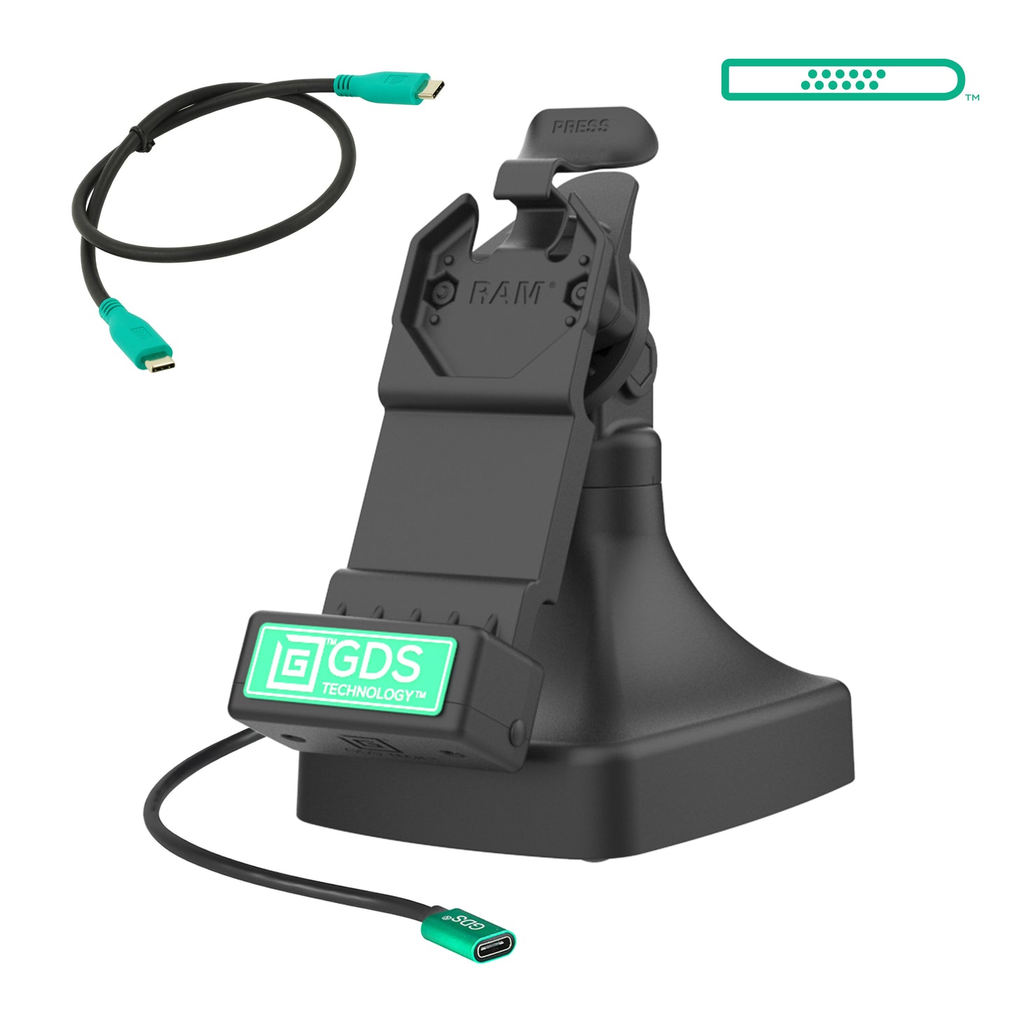 GDS® Uni-Conn™ Tilt & Swivel Dock with USB-C (RAM-GDS-DOCK-D14-U1C)