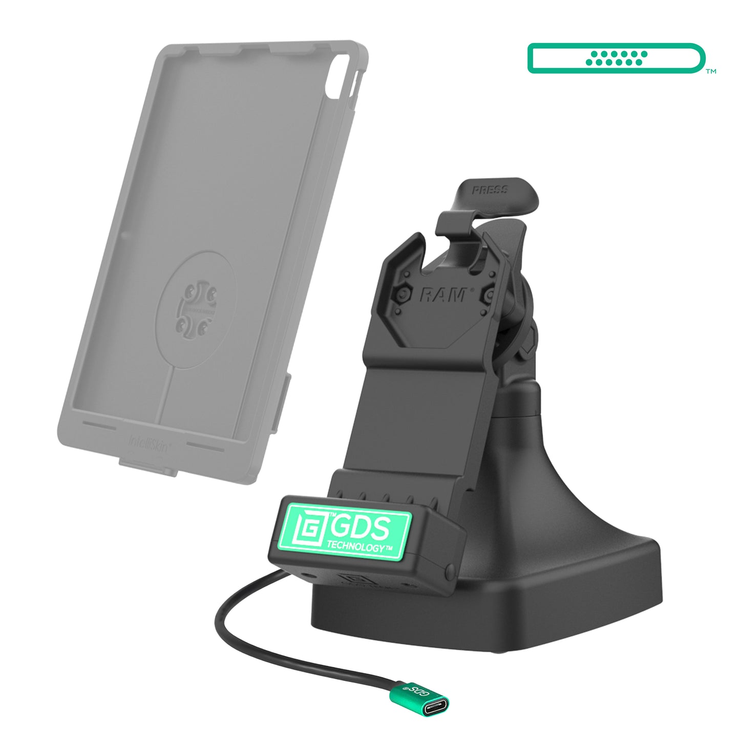 GDS® Uni-Conn™ Tilt & Swivel Dock with USB-C (RAM-GDS-DOCK-D14-U1C)