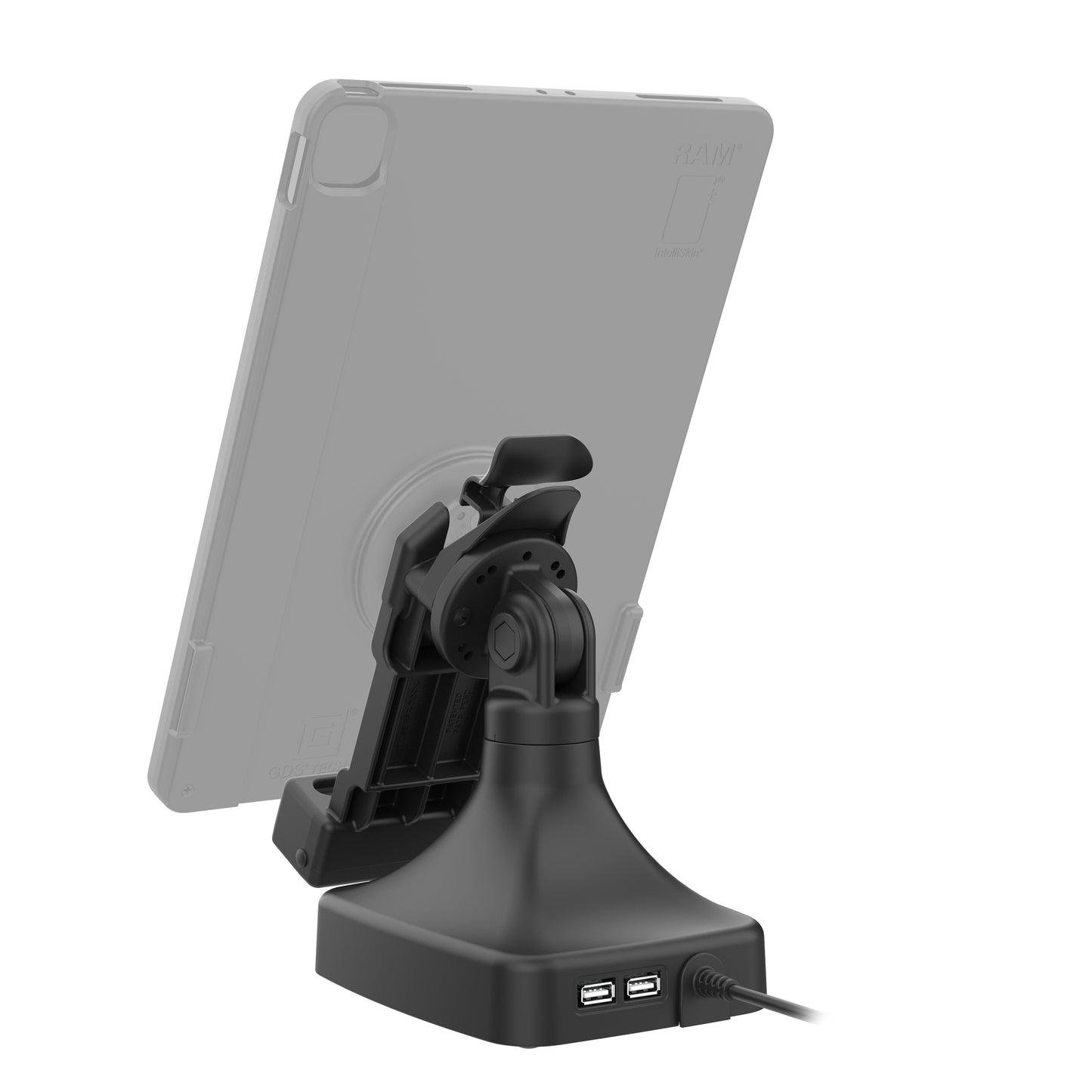 GDS® Uni-Conn™ Tilt & Swivel Dock with PoE + Data (RAM-GDS-DOCK-D14-U1E-2A)