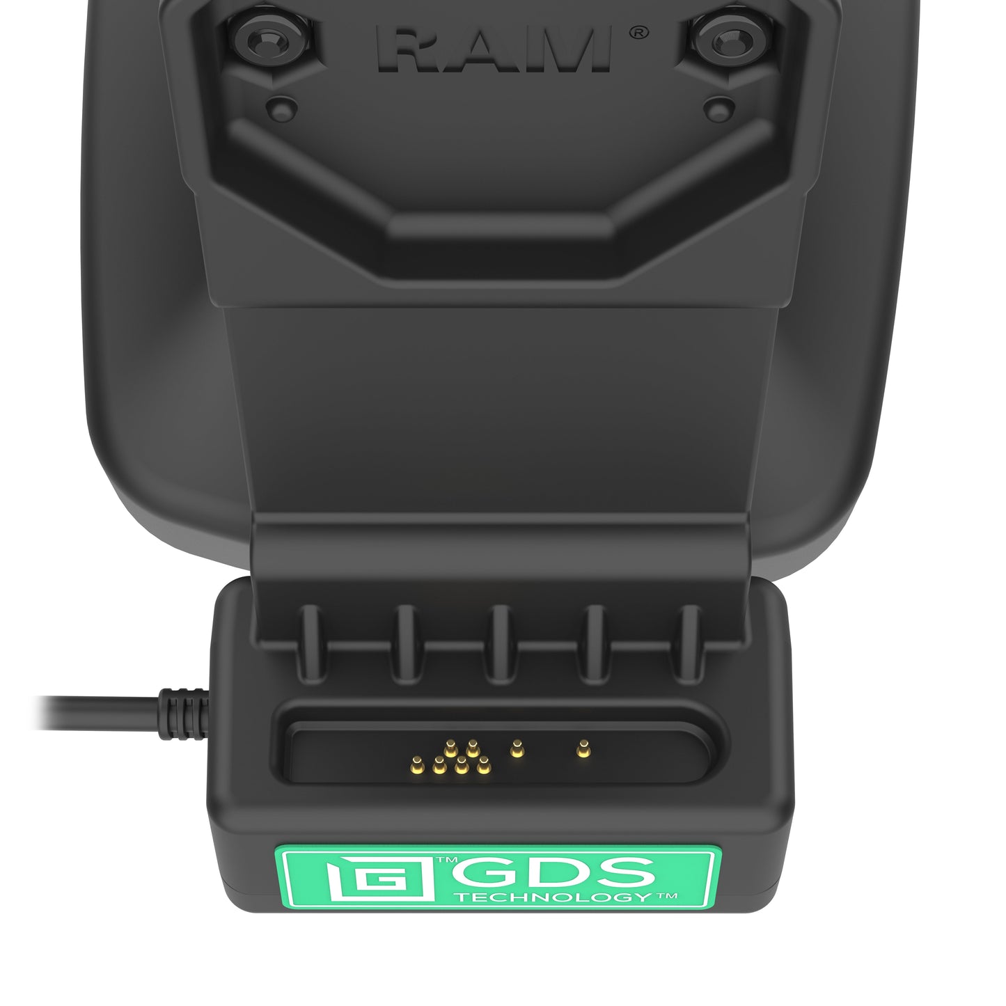 GDS® Uni-Conn™ Tilt & Swivel Dock with PoE + Data (RAM-GDS-DOCK-D14-U1E-2A)