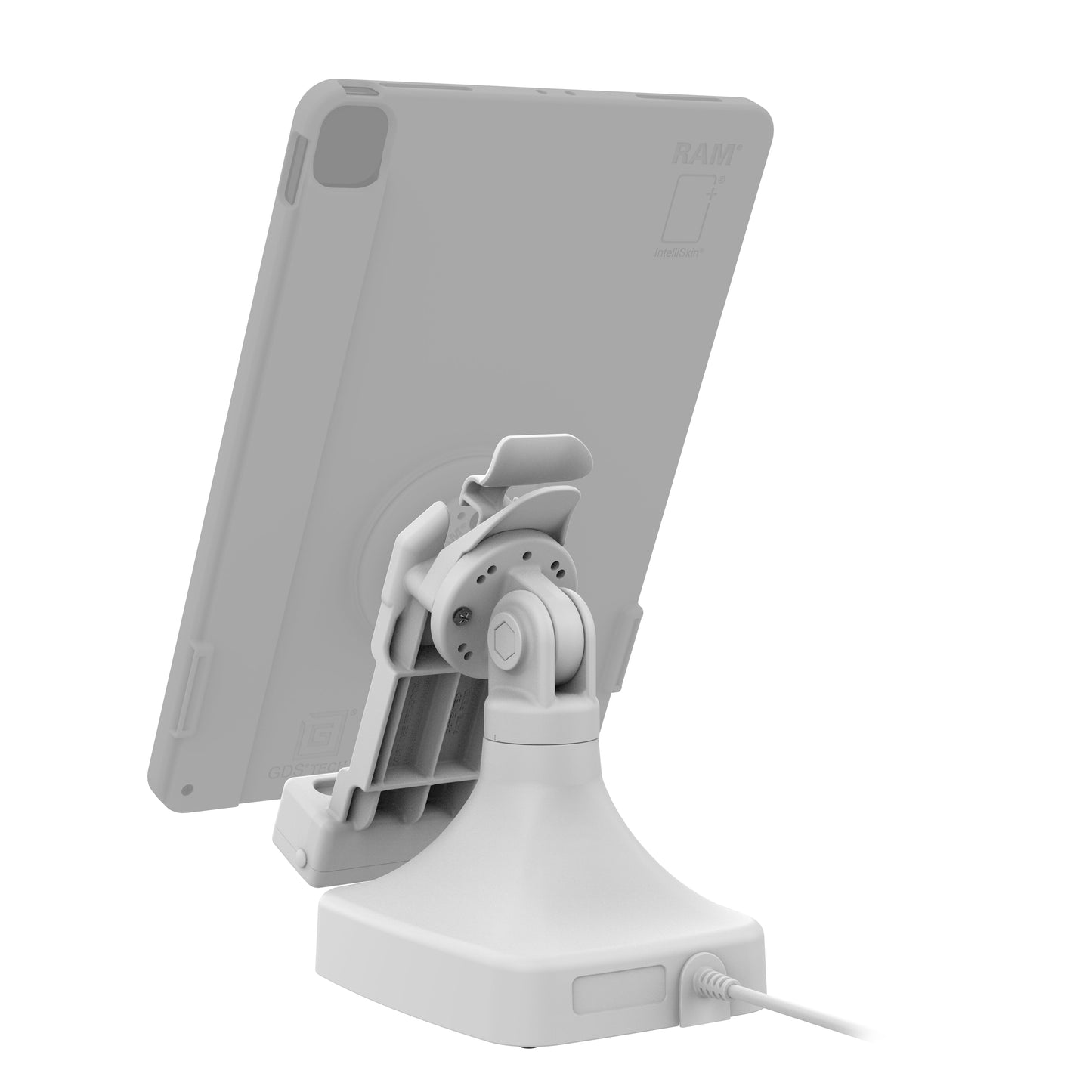 GDS® Uni-Conn™ Tilt & Swivel Dock with PoE - Gray (RAM-GDS-DOCK-D14-U1E-GRY)
