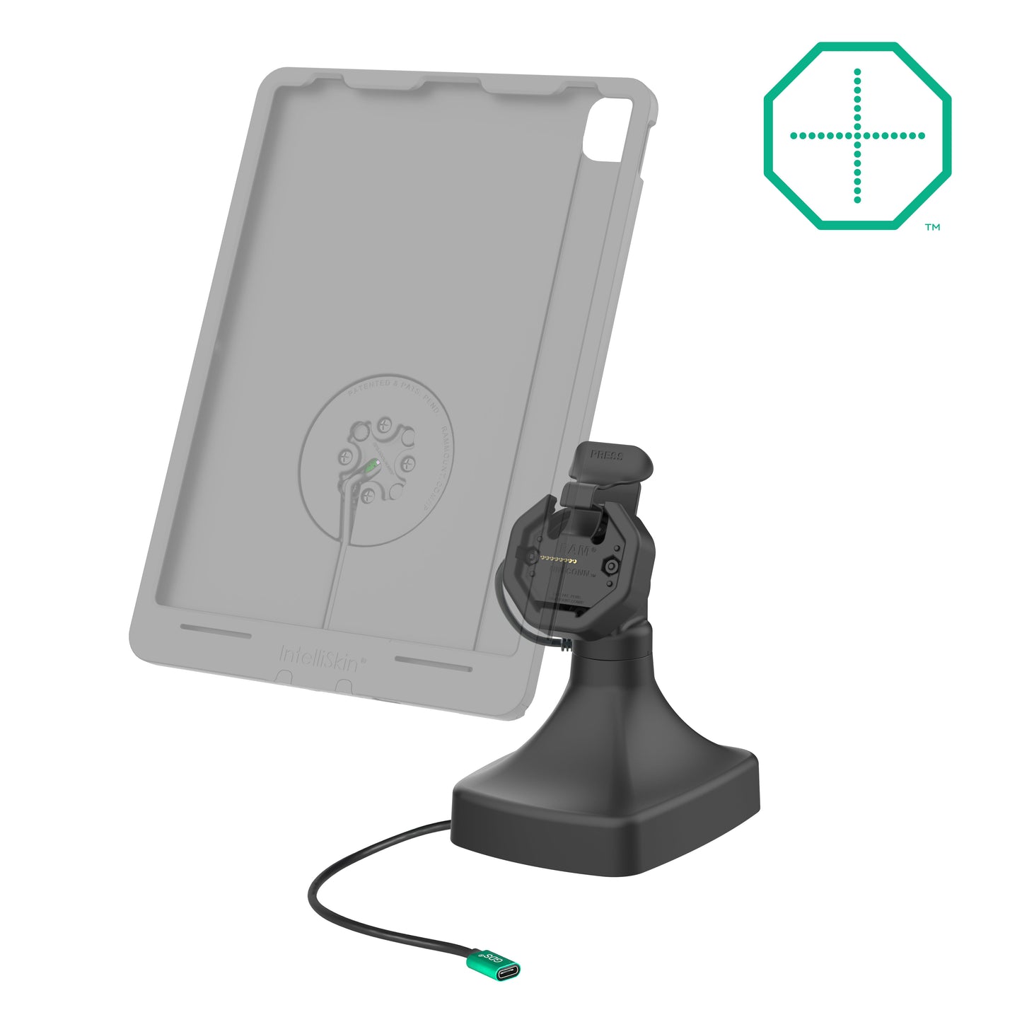 GDS® Uni-Conn™ Powered Tilt & Swivel Dock with USB-C (RAM-GDS-DOCK-D14-U3C)