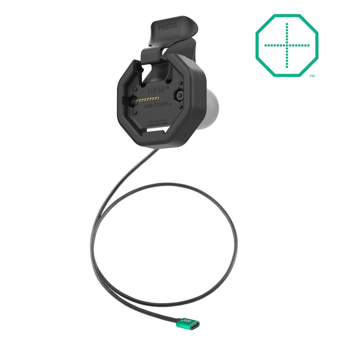 GDS® Uni-Conn™ Powered Snap-In Dock with USB-C Connector (RAM-GDS-DOCK-U3CPU)