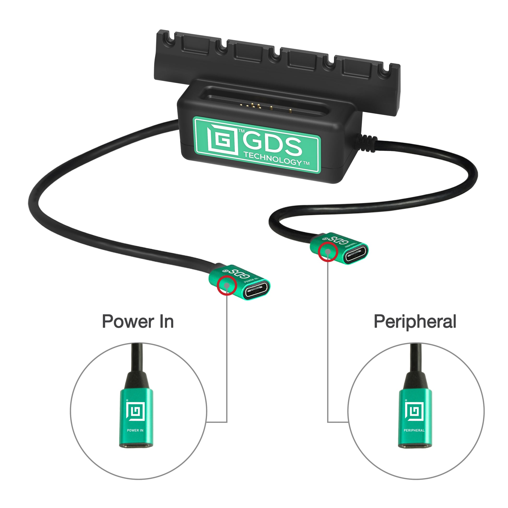 GDS® Power + USB-C Data Dock Cup for IntelliSkin® (RAM-GDS-DOCK-V10C-CU)