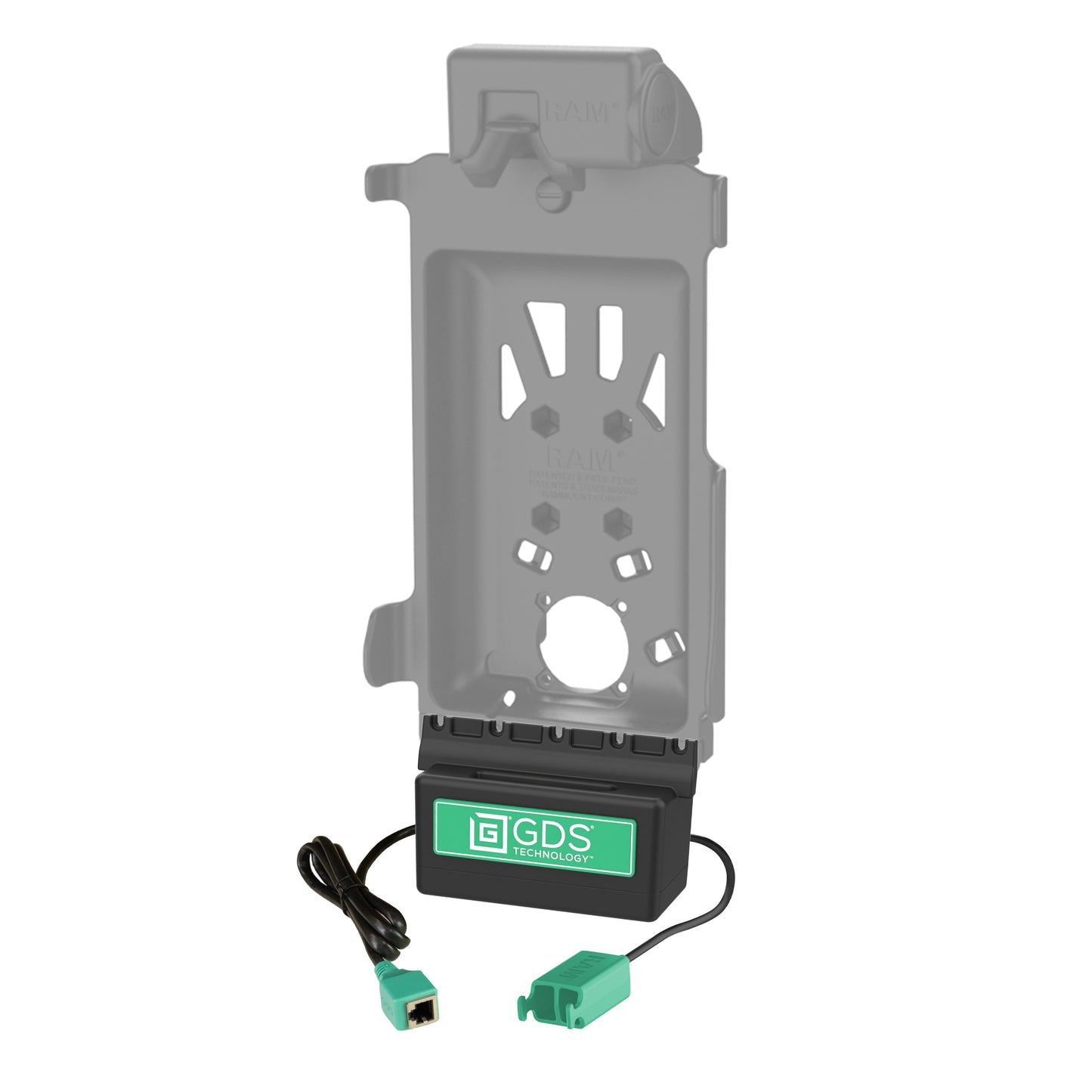 GDS® PoE + Dual USB-A Dock Cup for IntelliSkin® Next Gen Tablets (RAM-GDS-DOCK-V14PD2U)