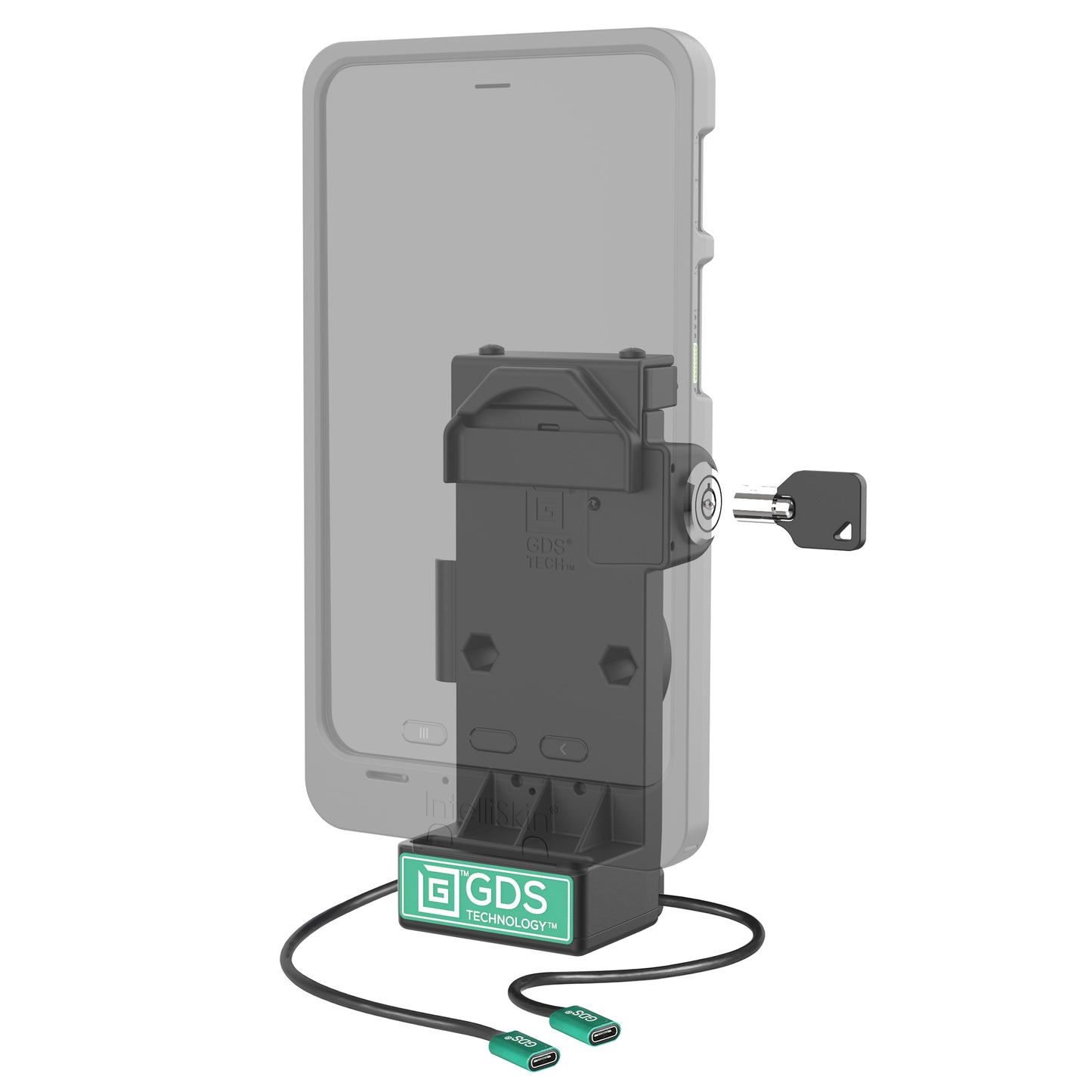 GDS® Uni-Conn™ Locking Spring Loaded Power + Single USB-C Dock (RAM-GDS-DOCKL-V12-U1CP-CU)