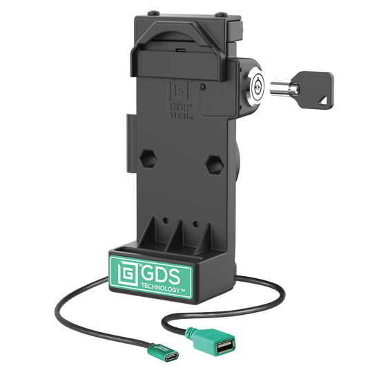 GDS® Uni-Conn™ Locking Spring Loaded Power + Single USB-A Dock (RAM-GDS-DOCKL-V12-U1CPDU)