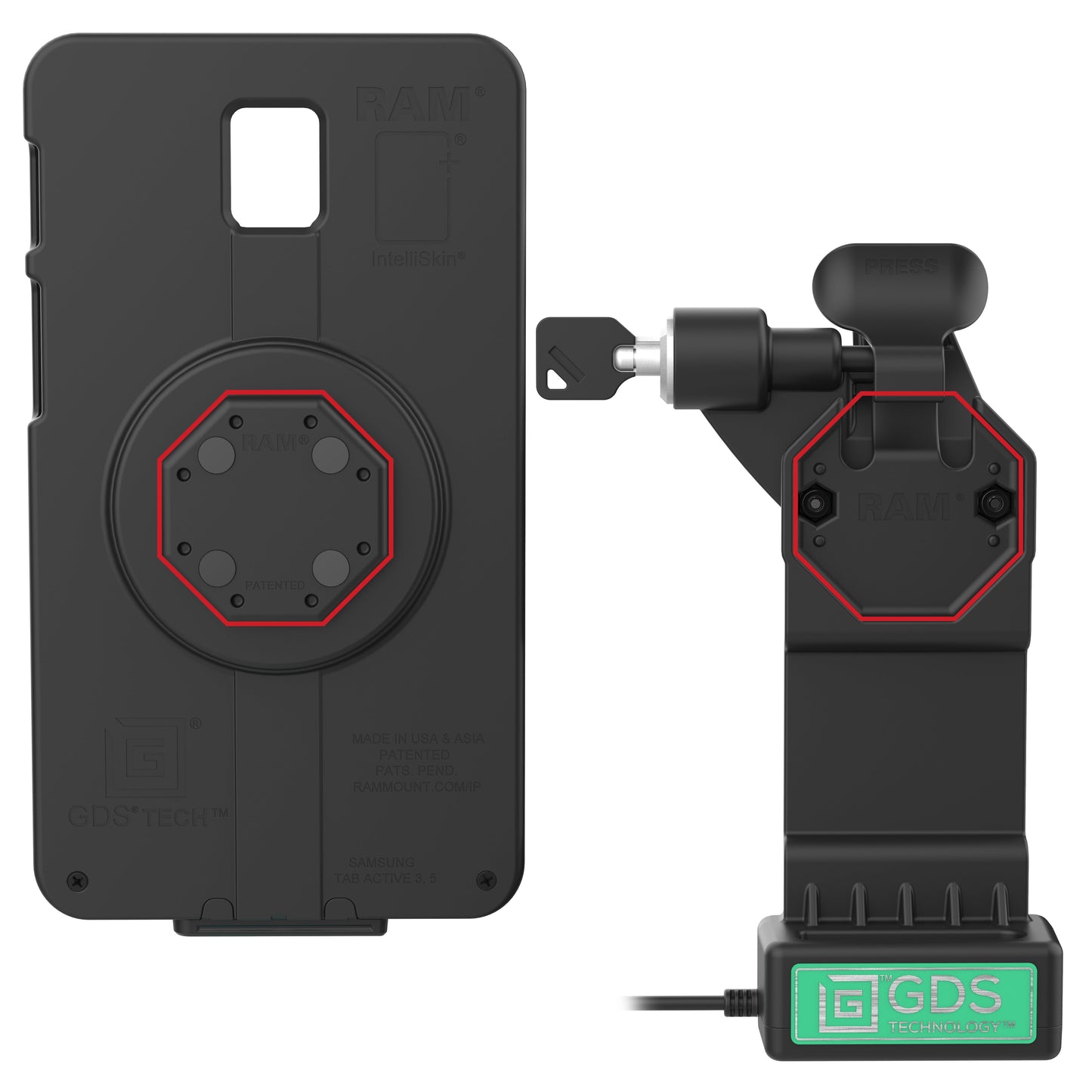 GDS® Uni-Conn™ Left Locking Powered Dock (RAM-GDS-DOCKLL-U1CPU)