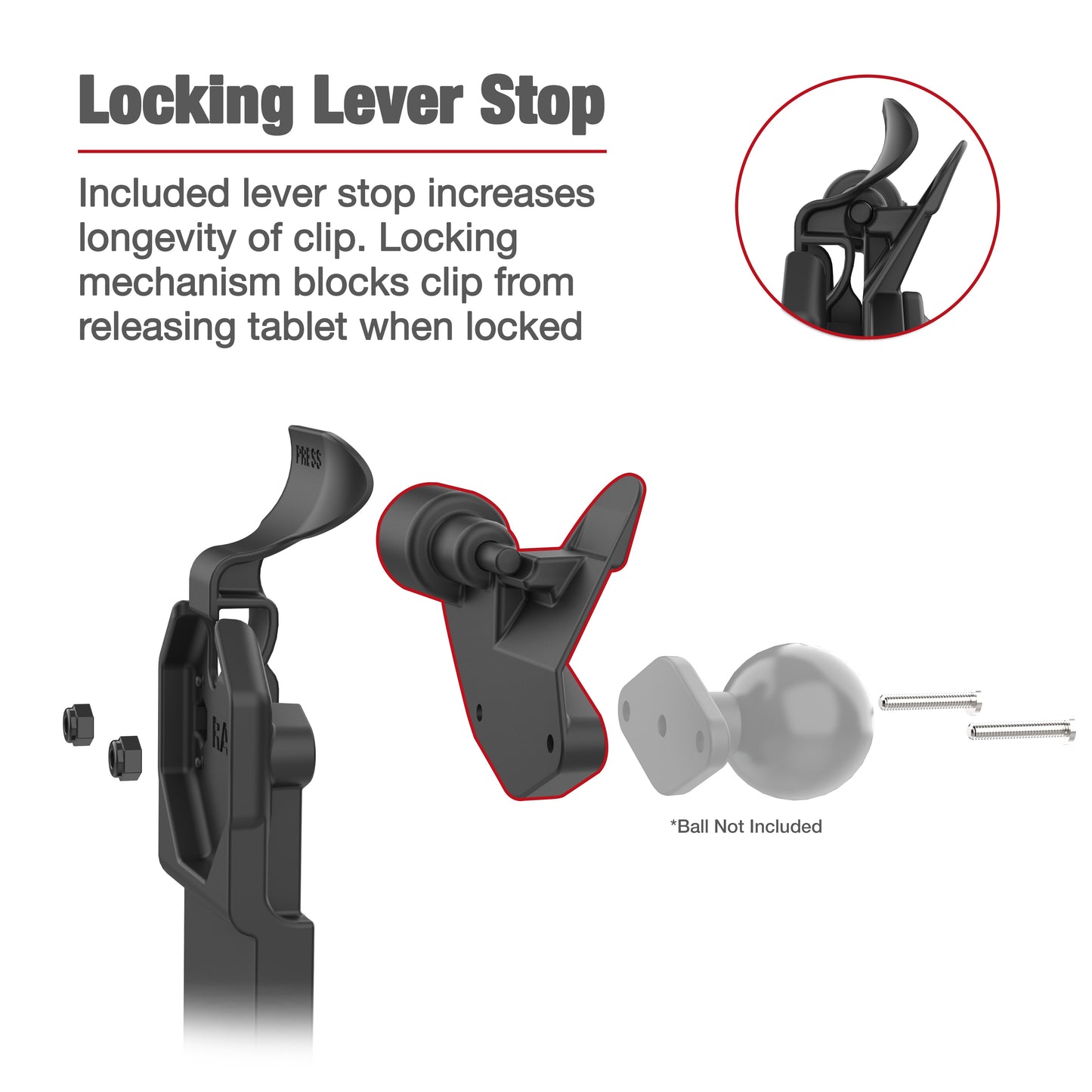 GDS® Uni-Conn™ Left Locking Powered Dock (RAM-GDS-DOCKLL-U1CPU)