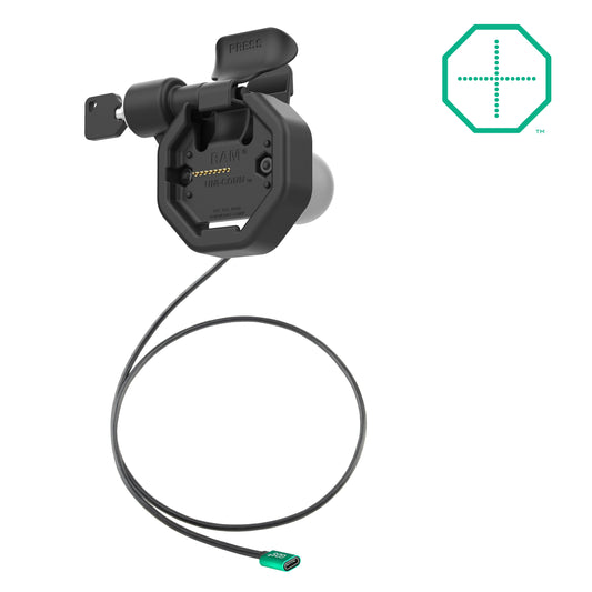 GDS® Uni-Conn™ Powered Left Locking Snap-In Dock with USB-C Connector (RAM-GDS-DOCKLL-U3CPU)