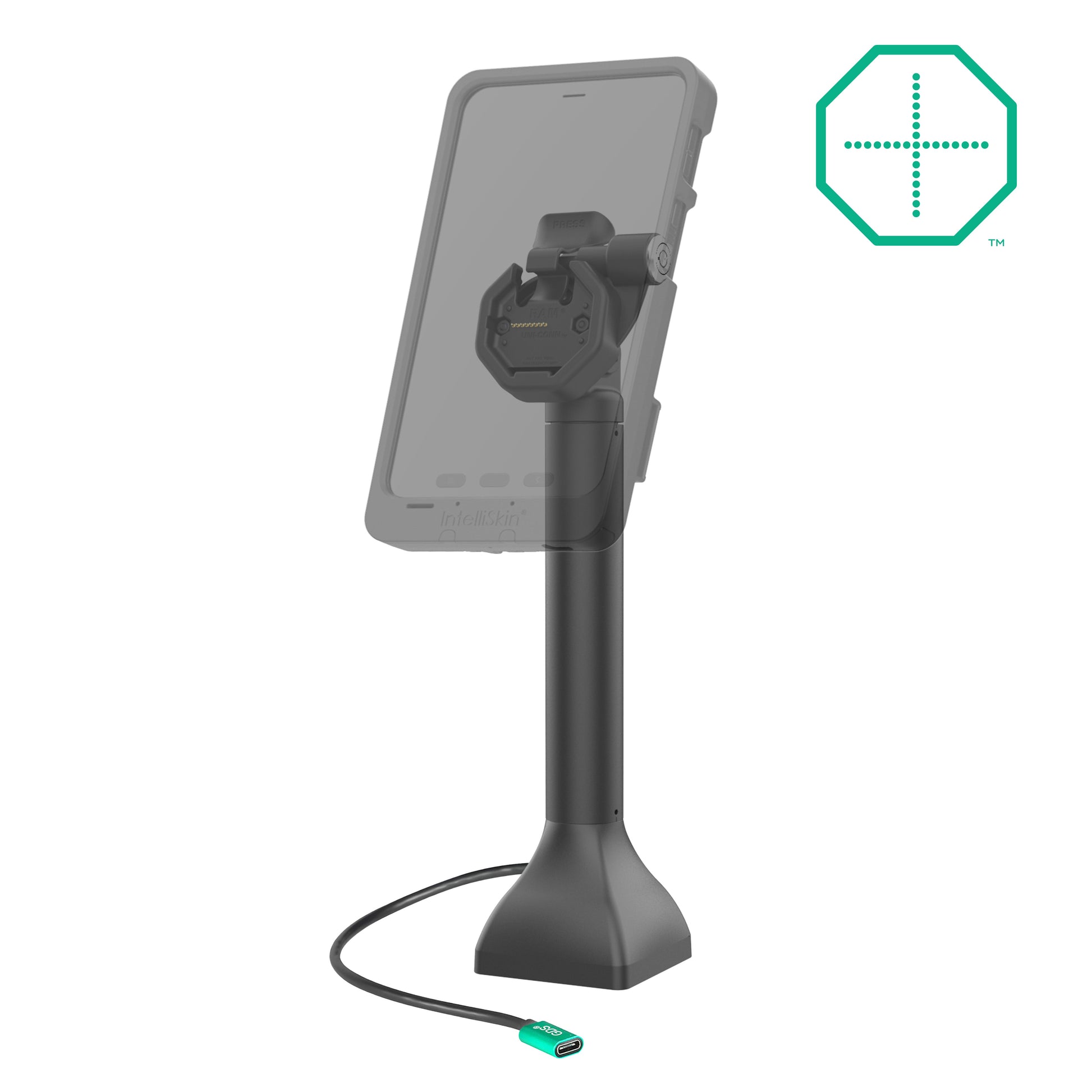 GDS® Uni-Conn™ Powered 14" Locking Pedestal Dock with USB-C (RAM-GDS-DOCKLR-D11-14-U3C)