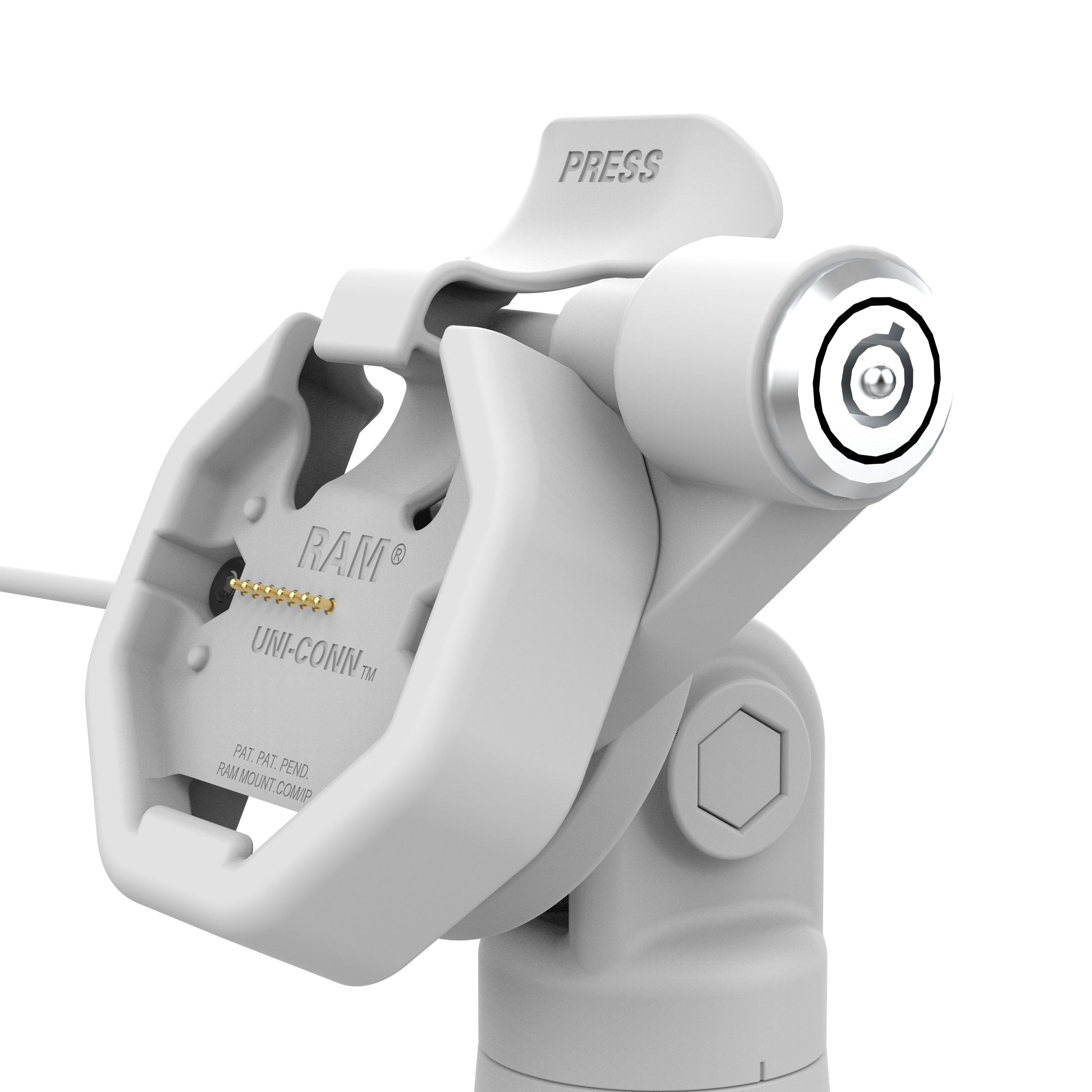GDS® Uni-Conn™ Powered Locking Tilt & Swivel Dock with USB-C - Gray (RAM-GDS-DOCKLR-D14-U3C-GRY)