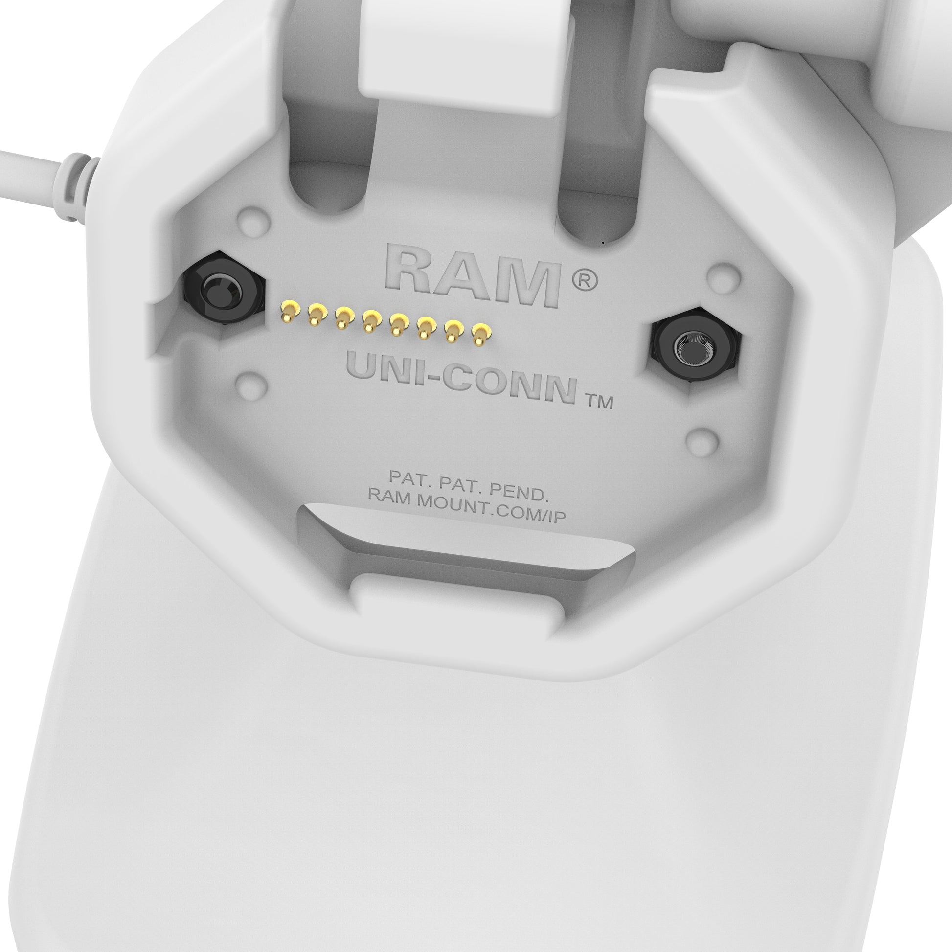 GDS® Uni-Conn™ Powered Locking Tilt & Swivel Dock with PoE - Gray (RAM-GDS-DOCKLR-D14-U3E-GRY)