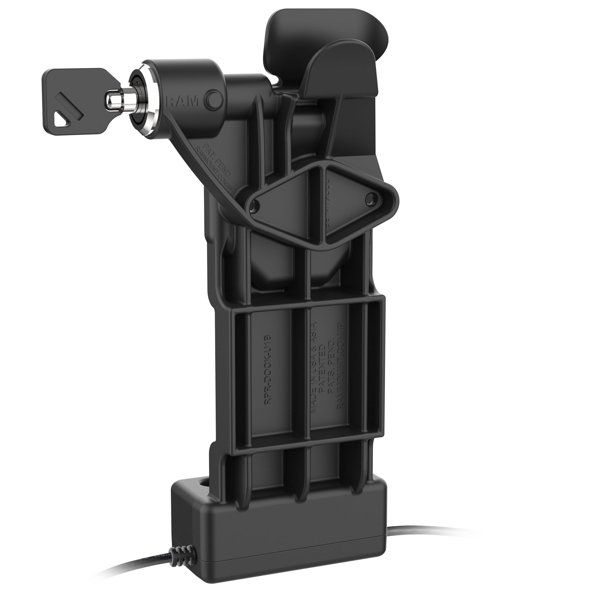 GDS® Uni-Conn™ Right Locking Power + Dual USB-A Dock (RAM-GDS-DOCKLR-U1CD2U)
