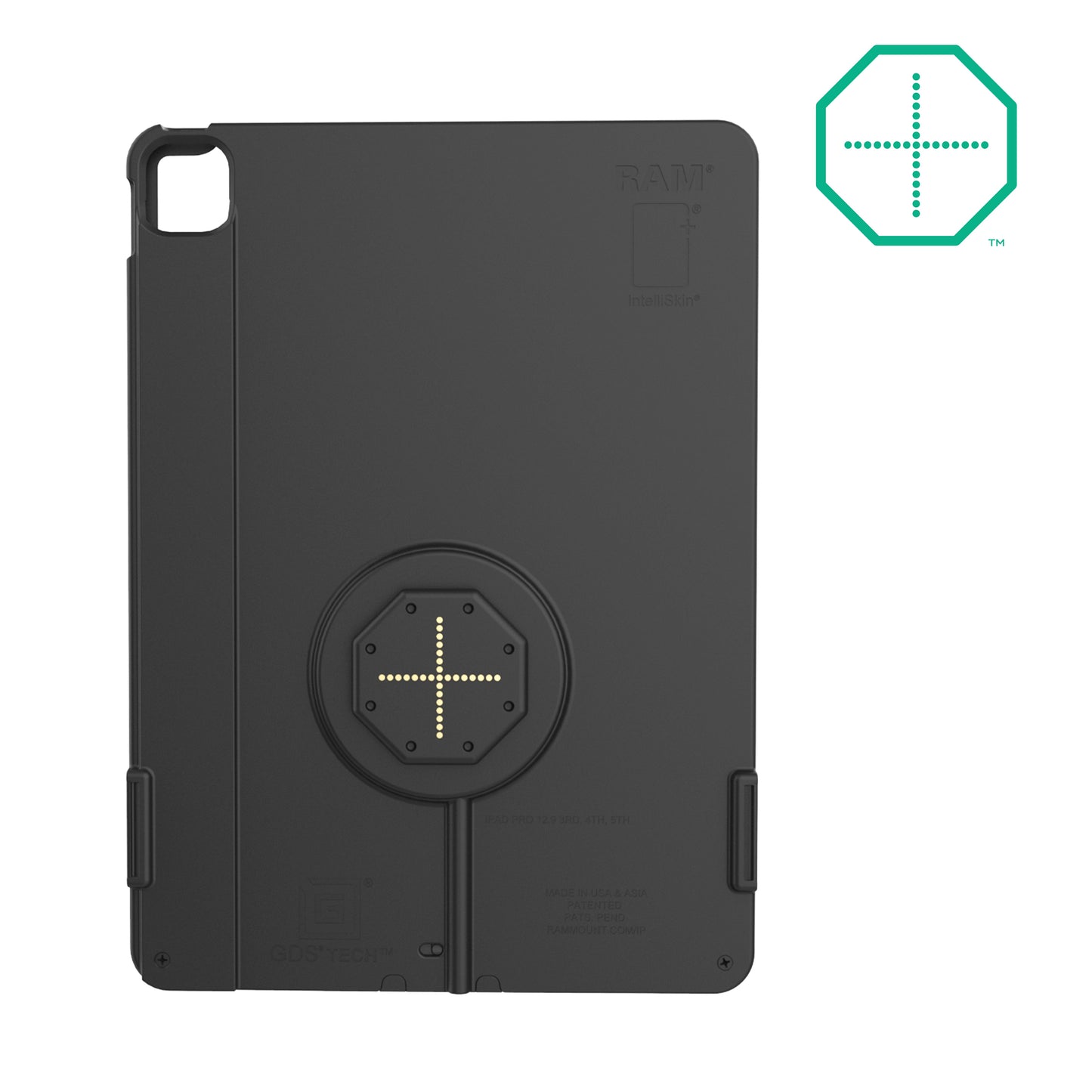 IntelliSkin® Thin-Case™ for iPad Pro 12.9 3rd - 6th Gen (Rear Pogo Pads) (RAM-GDS-SKIN-AP37-TCB)