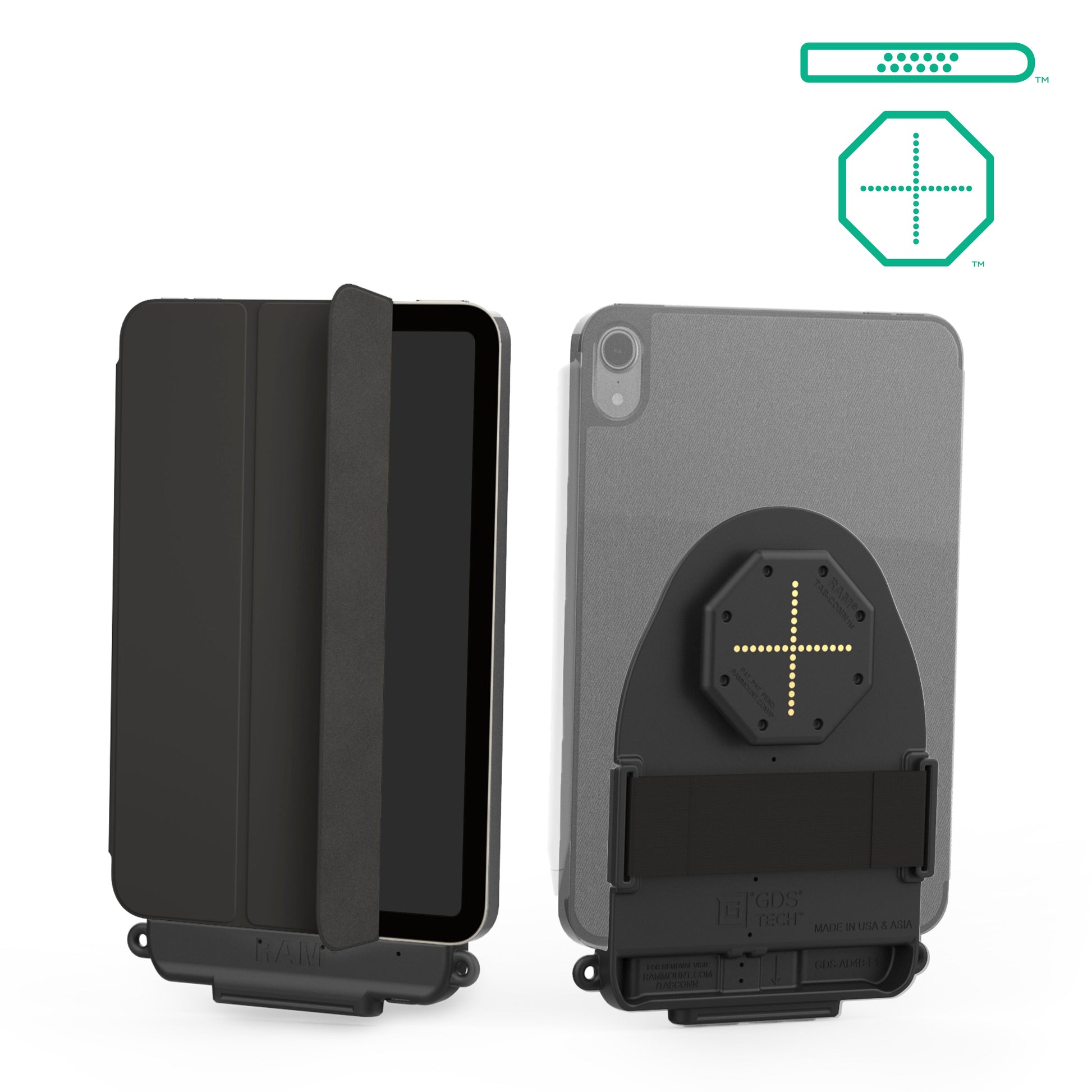 GDS® Tab-Conn™ for Folio Style Cases (D Shape & Rear Pogo Pads) (RAM-GDS-TABC-F1DB)