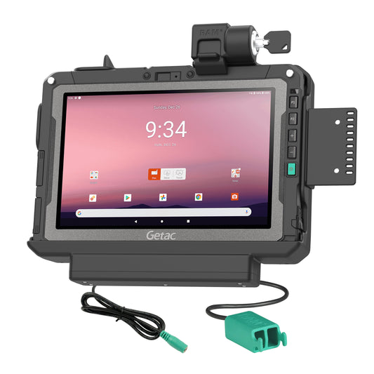 RAM® Locking Power + Dual USB Data Dock for Getac ZX10 (RAM-HOL-GE4PD2KLU)