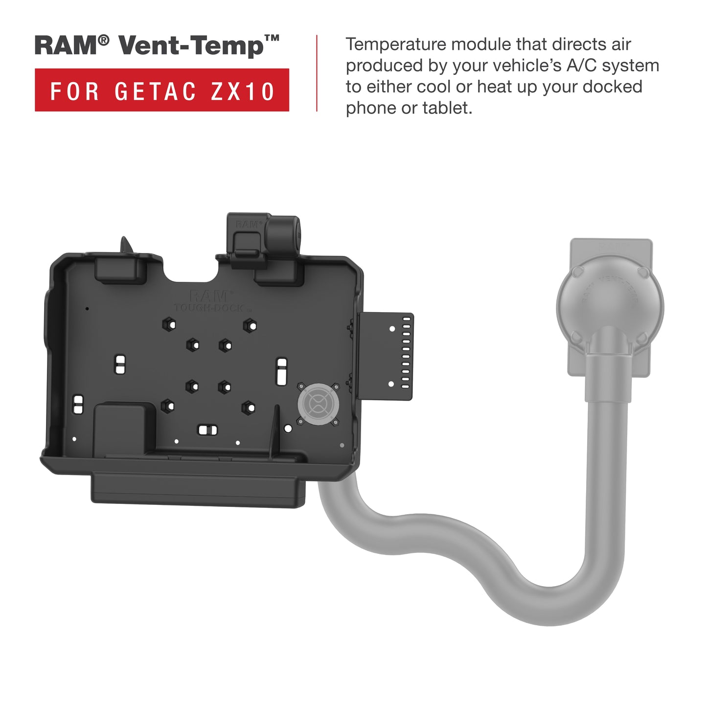 RAM® Power + Dual USB Data Dock for Getac ZX10 (RAM-HOL-GE4PD2U)