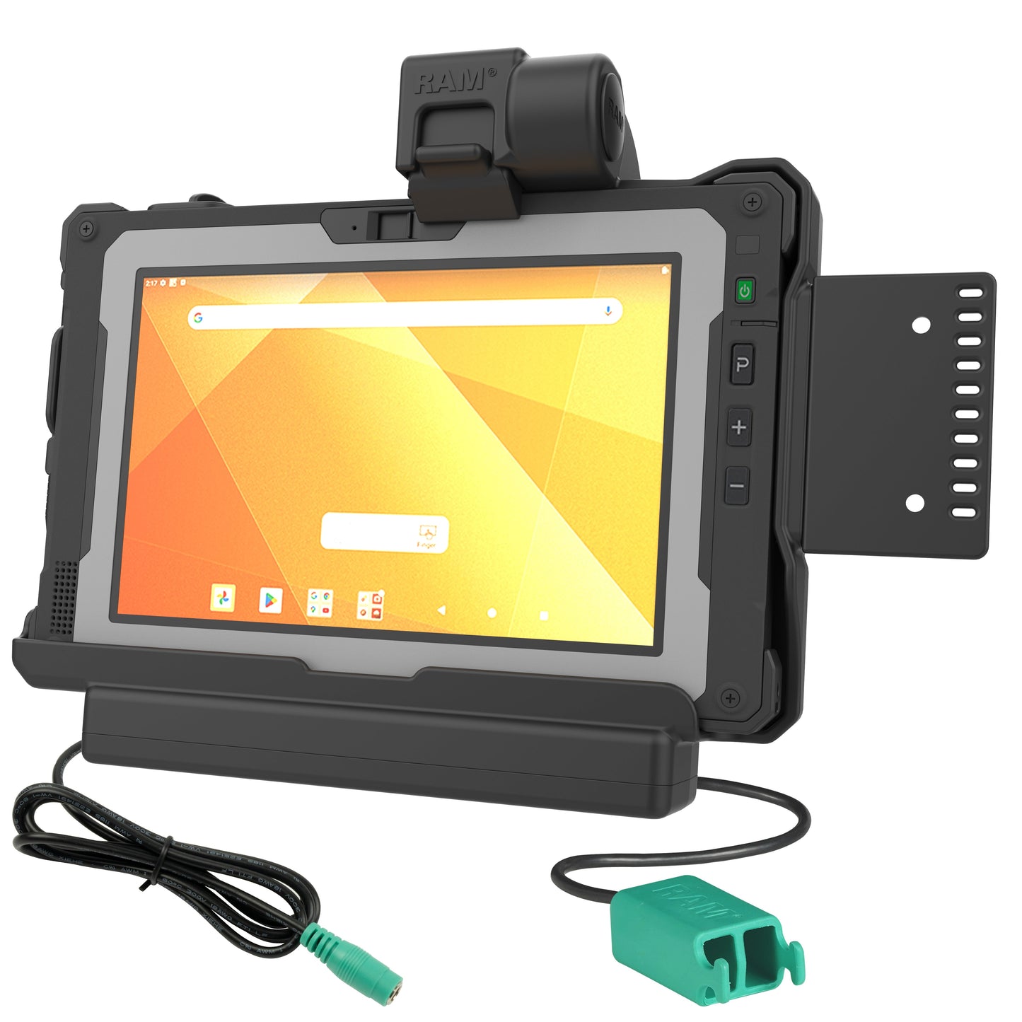 RAM® Power + Dual USB Data Dock for Getac ZX80 (RAM-HOL-GE5PD2U)