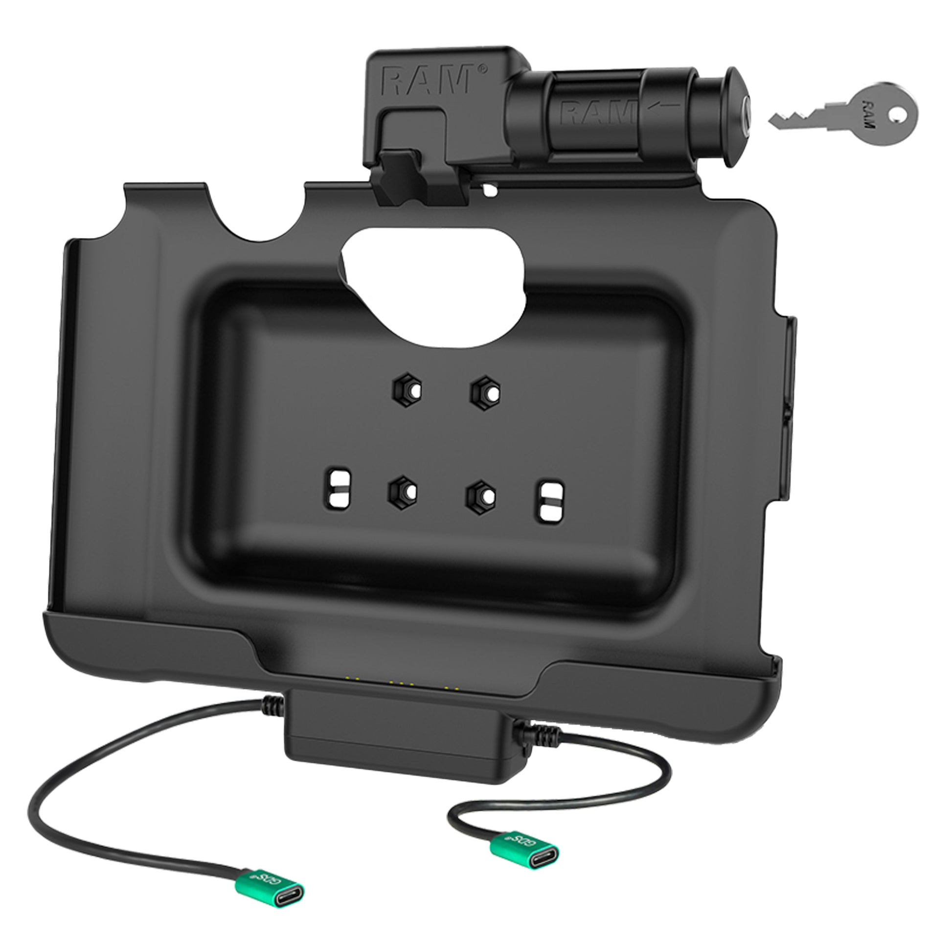 RAM® Locking USB-C Powered Dock + USB-C Data for Tab Active4 Pro (RAM-HOL-SAM57CPKL-CU)