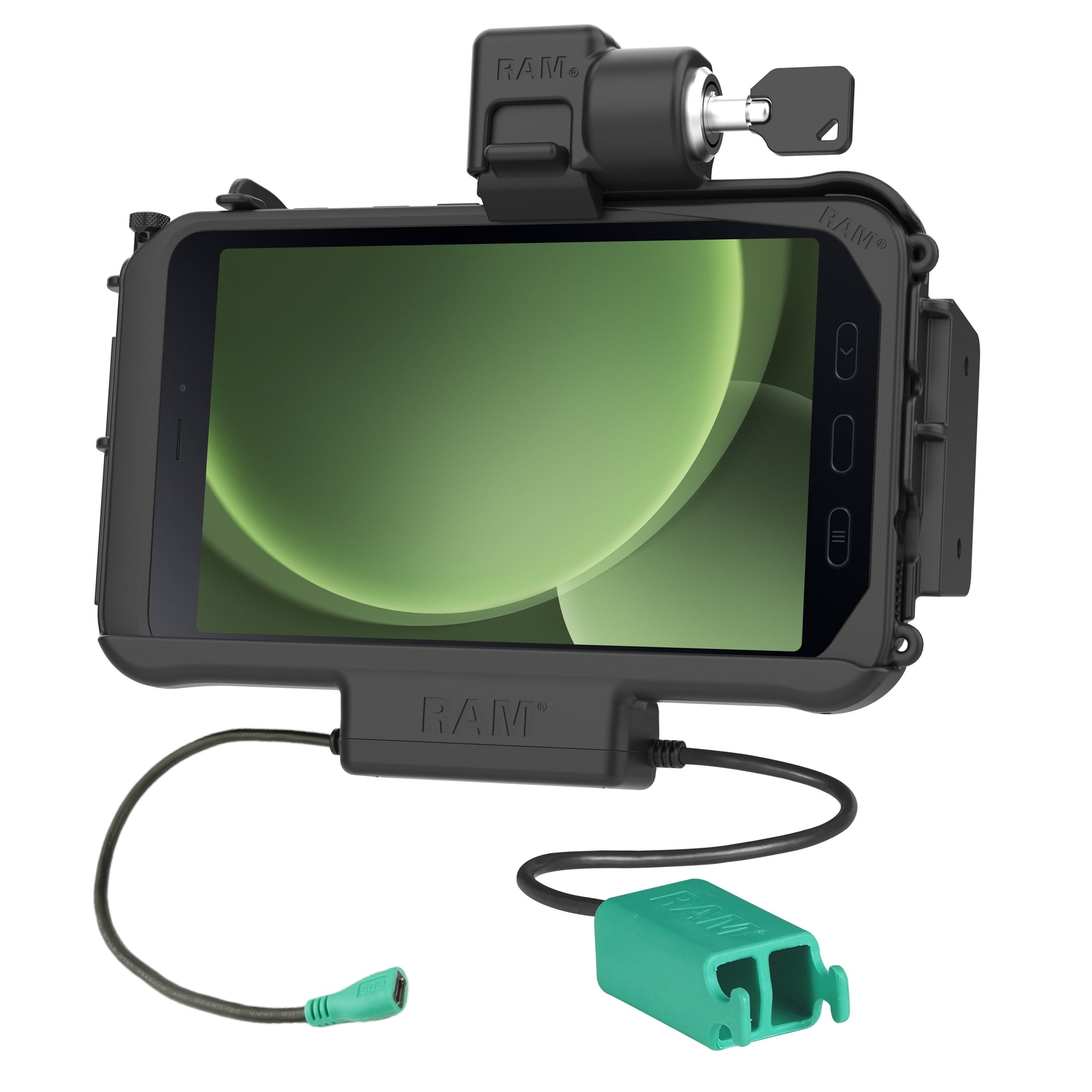 RAM® Locking Modular Power + Dual USB Dock for Tab Active5 & 3 (RAM-HOL-SAM58PD2KLNU)