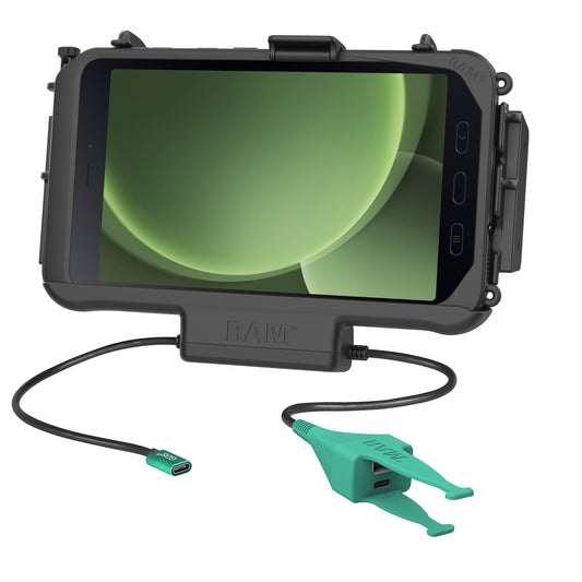 RAM® USB-C Modular Dock + USB-C & USB-A Data for Samsung Tab Active5 & 3 (RAM-HOL-SAM60CPN-CAU)