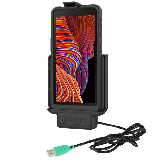 RAM® EZ-Roll'r™ Powered Dock for Samsung XCover 5 with RAM® Skin™ (RAM-HOL-SAM79PU)