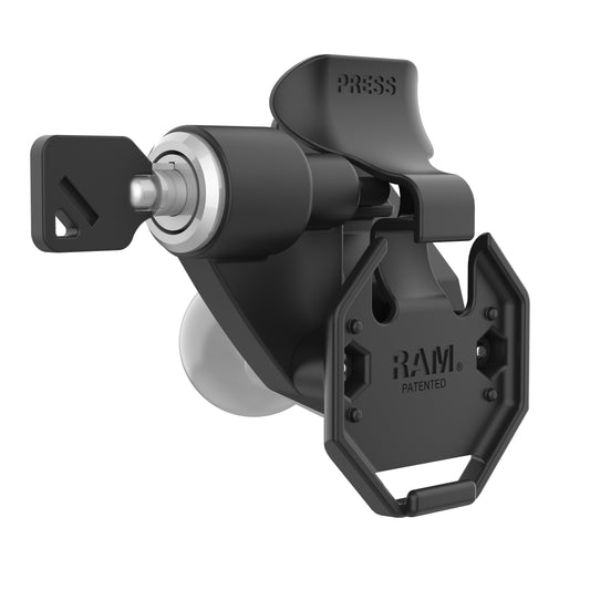RAM® Left Locking Holder for Tablets with GDS® Uni-Conn™ Button (RAM-HOL-U1LLU)