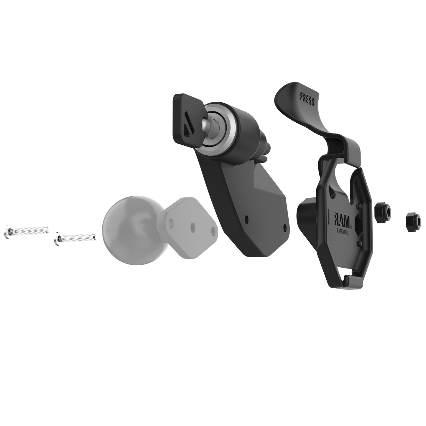 RAM® Left Locking Holder for Tablets with GDS® Uni-Conn™ Button (RAM-HOL-U1LLU)