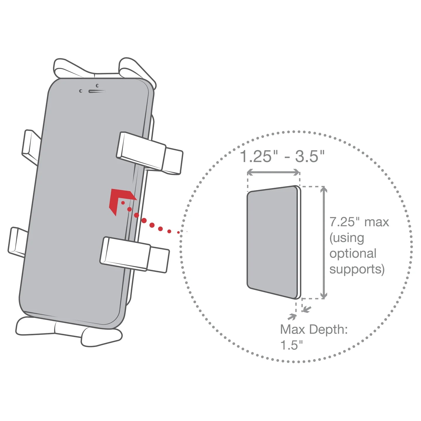RAM Finger Grip Phone/Radio Universal Cradle (RAM-HOL-UN4U)
