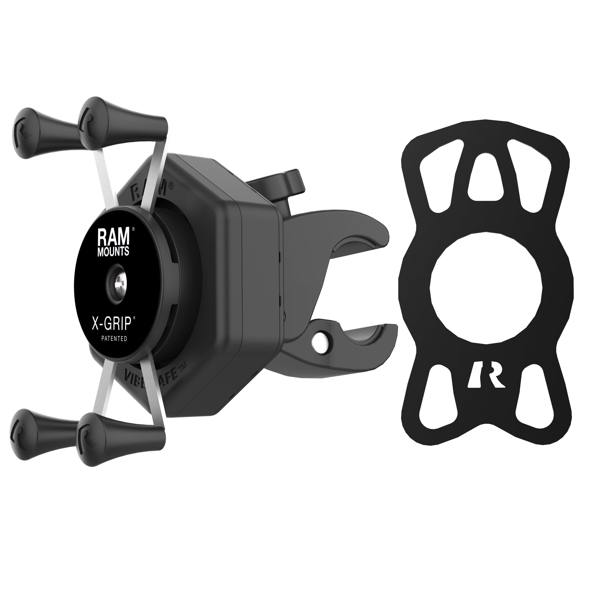 RAM® X-Grip® Phone Mount with Vibe-Safe™ & Small Tough-Claw™ (RAM-HOL-UN7-462-400)