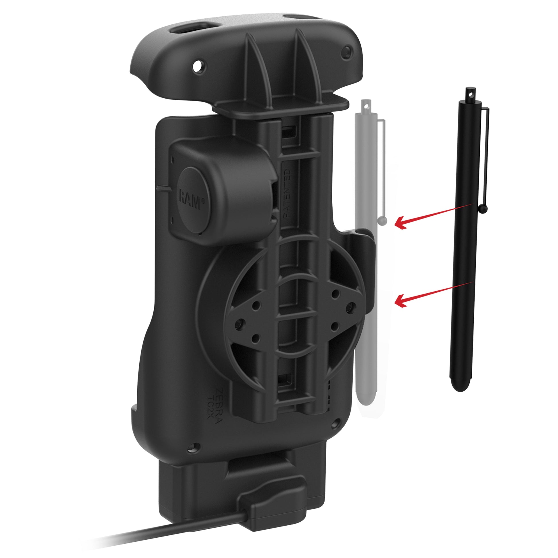 RAM® Form-Fit Powered Dock for Zebra TC22 & TC27 without Boot (RAM-HOL-ZE24P-1U)