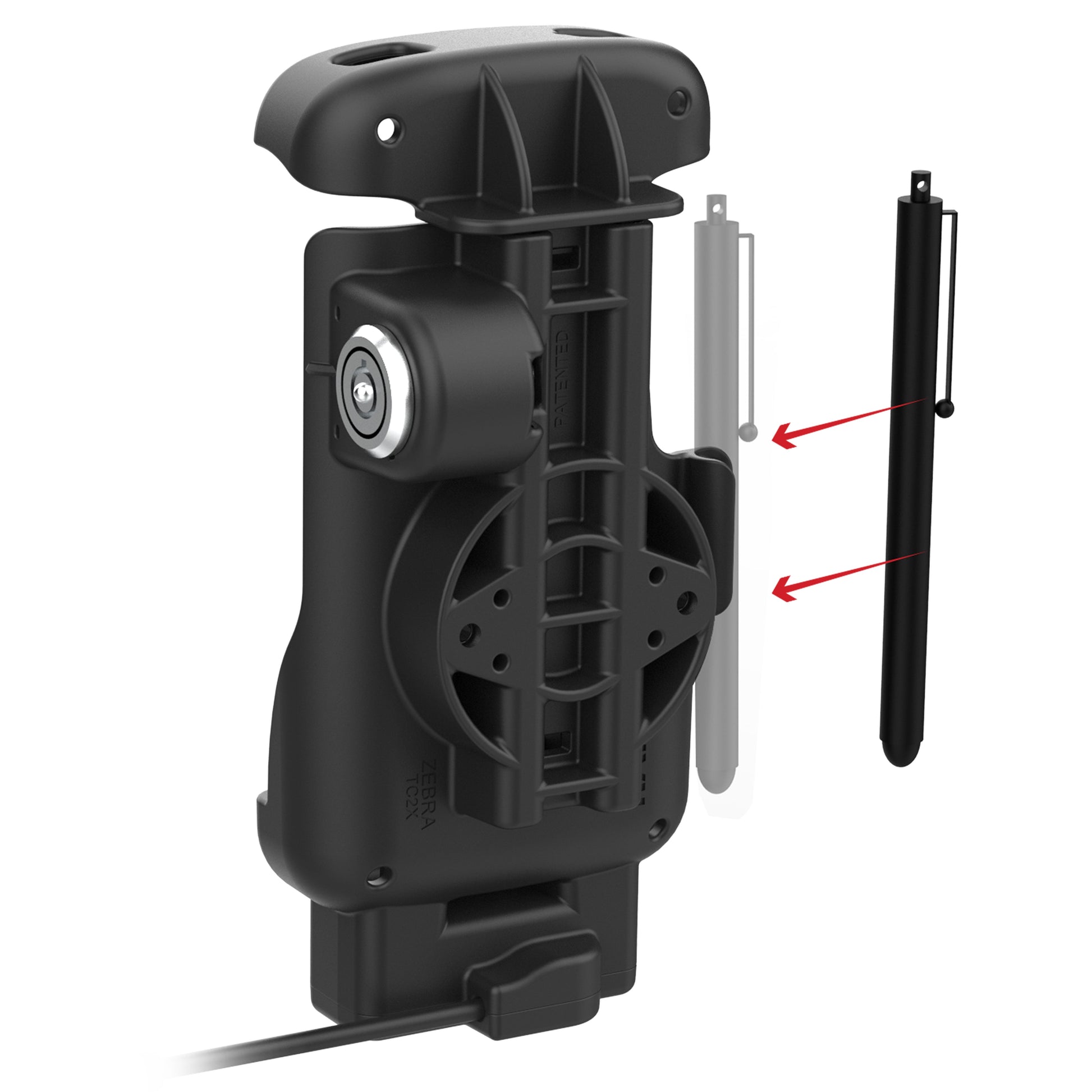 RAM® Locking Form-Fit Powered Dock for Zebra TC22 & TC27 with Boot (RAM-HOL-ZE24PLU)