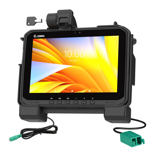 RAM® Power + Dual USB Locking Dock for Zebra ET6x (RAM-HOL-ZE25PD2LU)