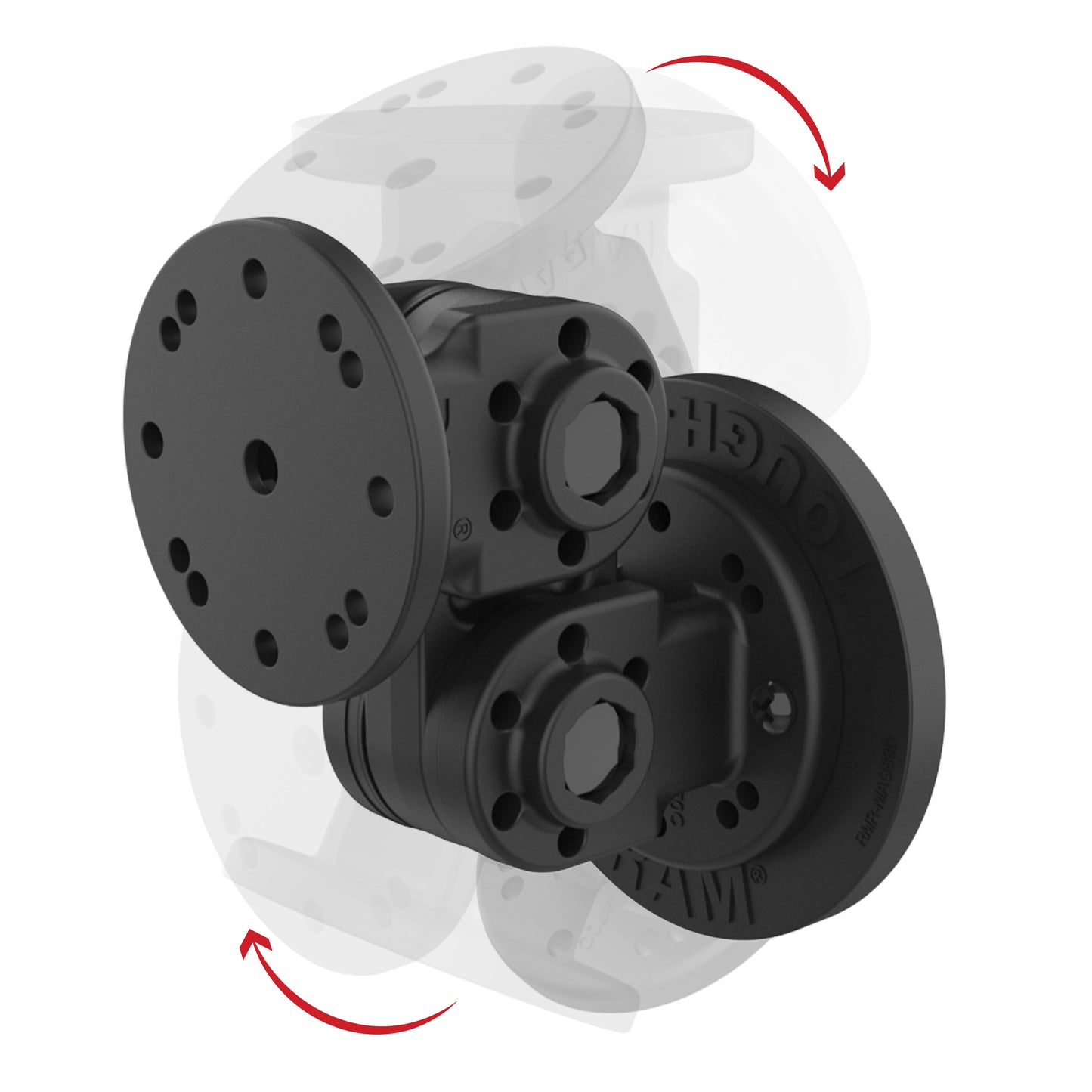 RAM® Dual Straight Pivot Magnetic Mount (RAP-101-PV4-2S-NK-MAG88U)