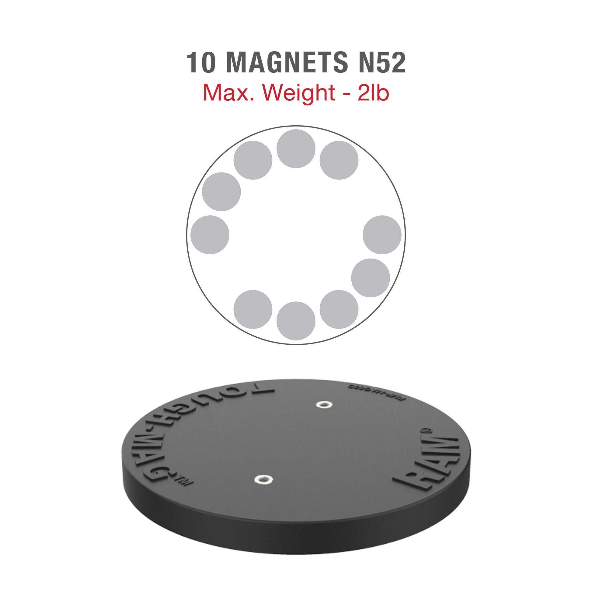 RAM® Dual Straight Pivot Magnetic Mount (RAP-101-PV4-2S-NK-MAG88U)