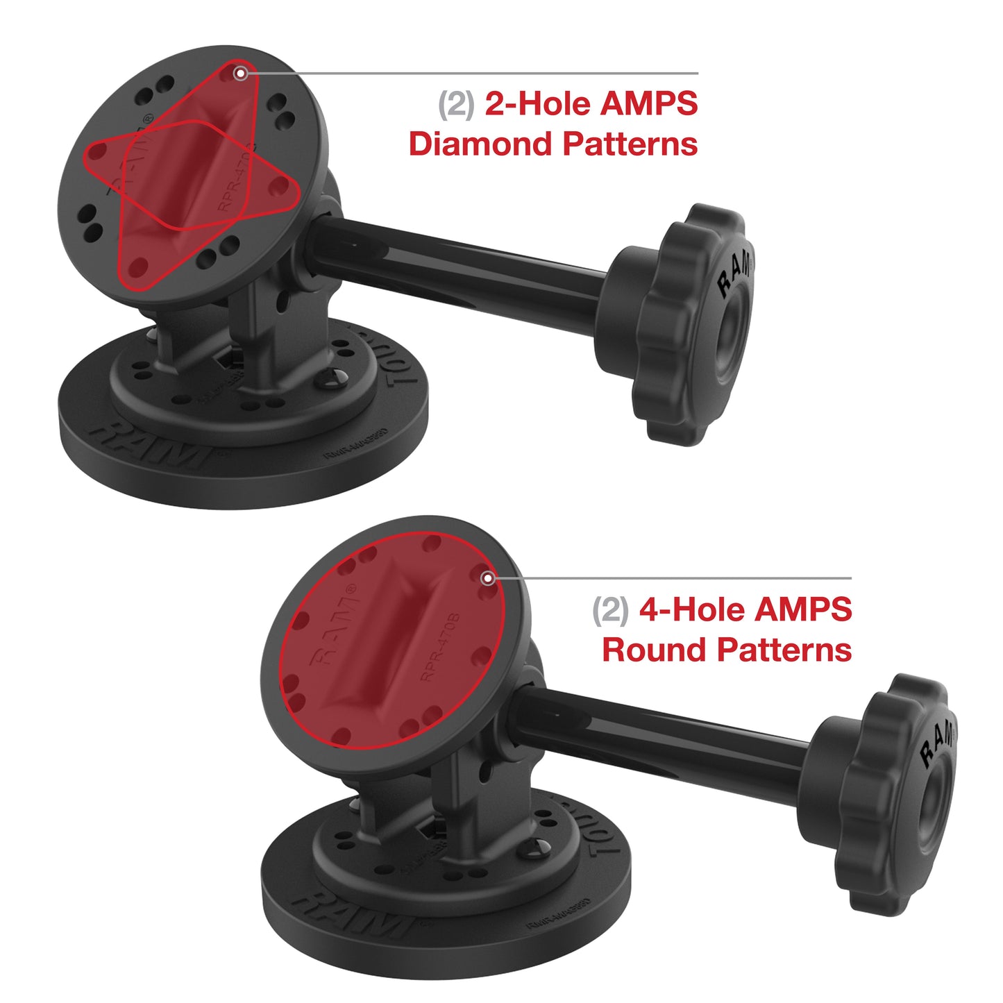 RAM® Single Pivot Magnetic Mount with Knob (RAP-101-PV4-MAG88U)